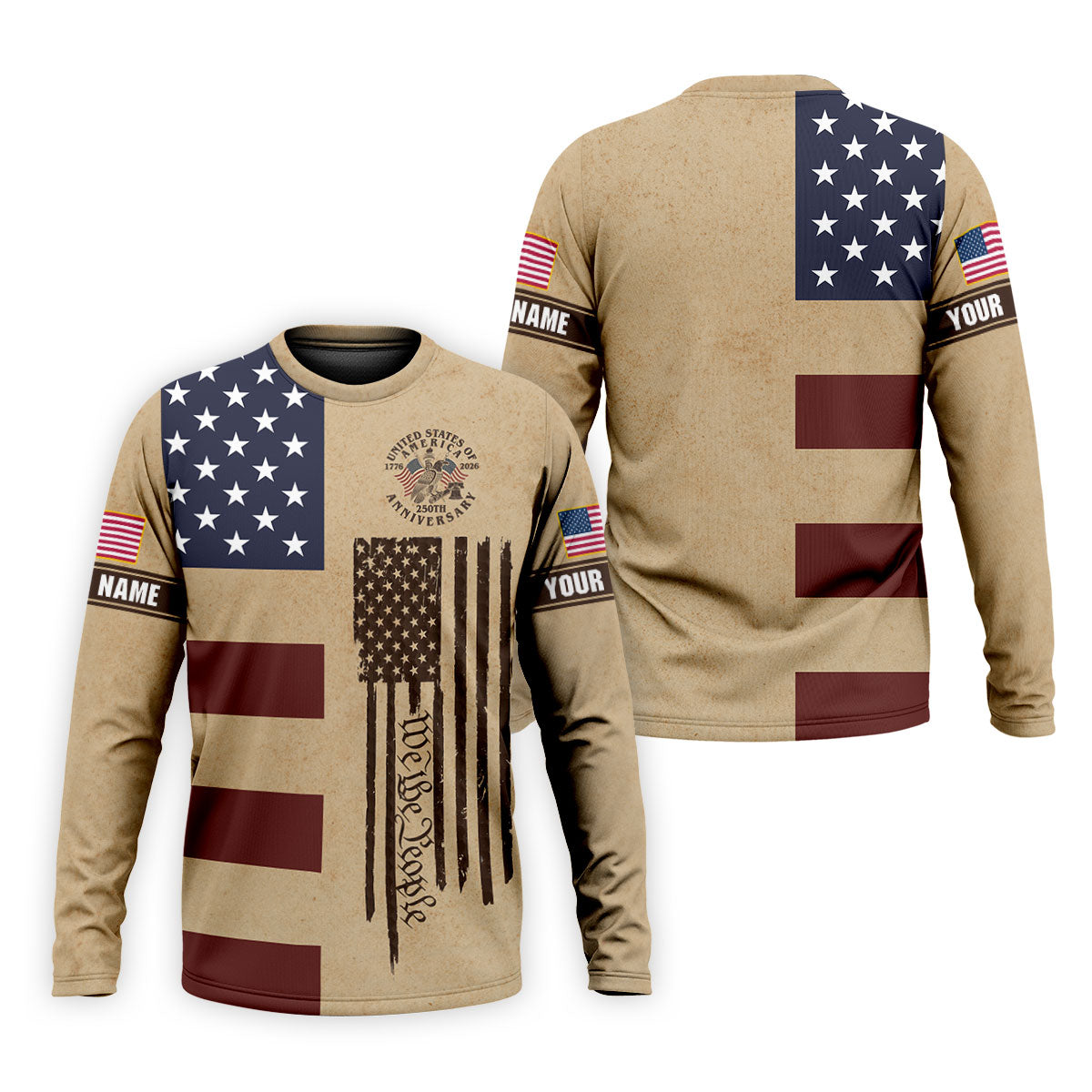 We The People 250th Anniversary Retro Golf Shirt, Patriotic 4th Of July Golf Shirts For Men