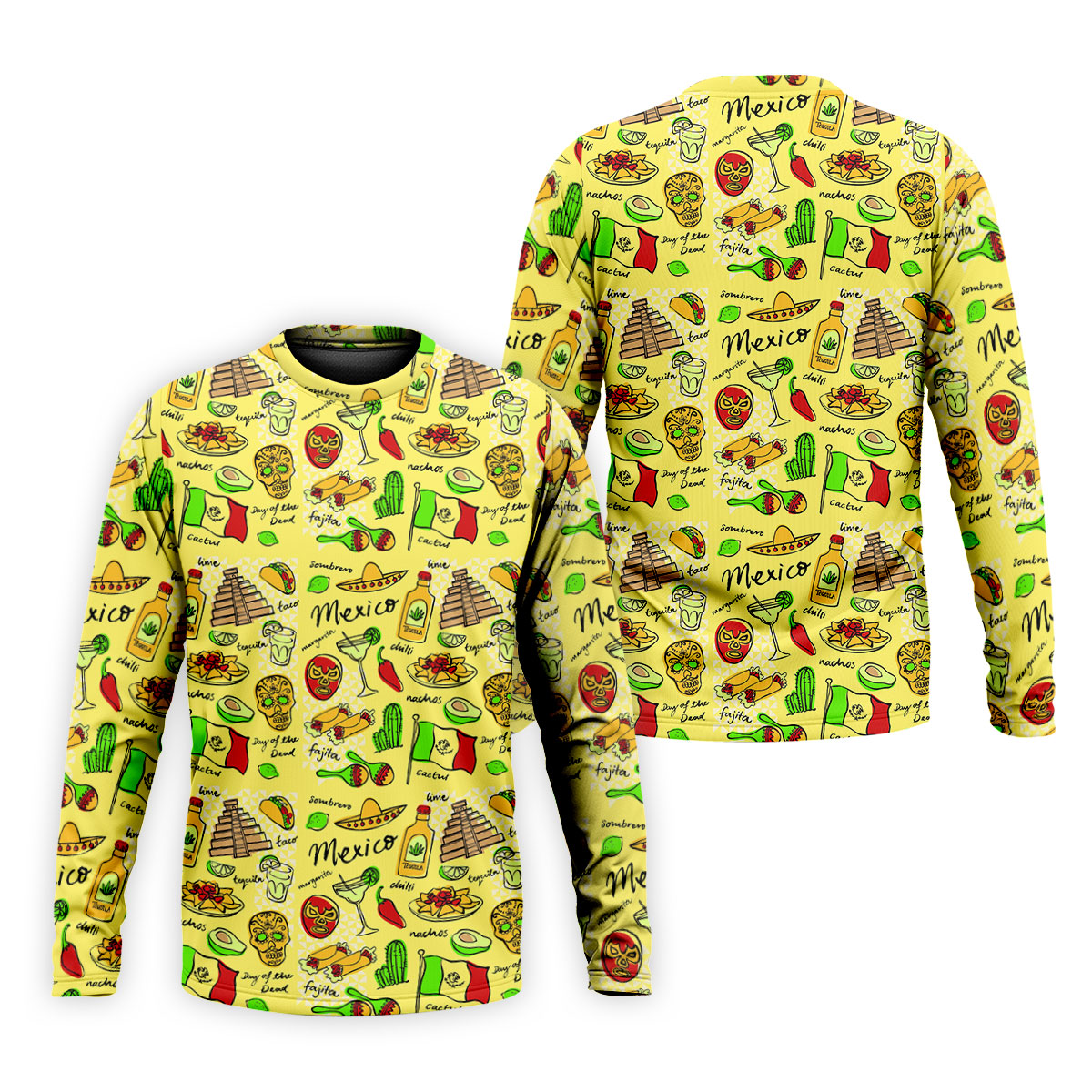 Mexican Cultural Symbols Day Of The Dead Golf Tops For Men, Cinco De Mayo Celebration Golf Shirts For Men