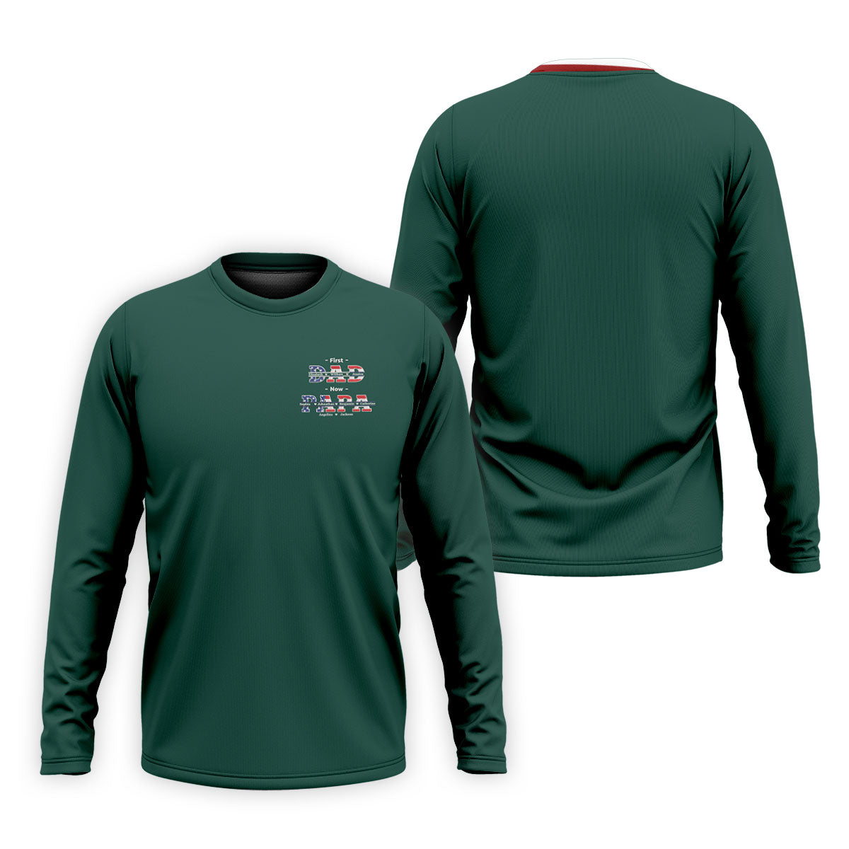 Green First Dad Now Grandpa Golf Polo Shirt, Golf Shirts For Men, Mens Golf Apparel