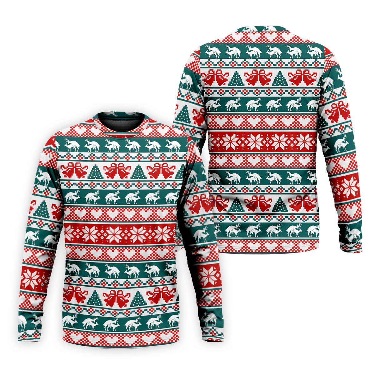 Christmas Reindeer Bells Snowflake Golf Polo Shirt, Mens Golf Shirts, Polo Shirts For Men