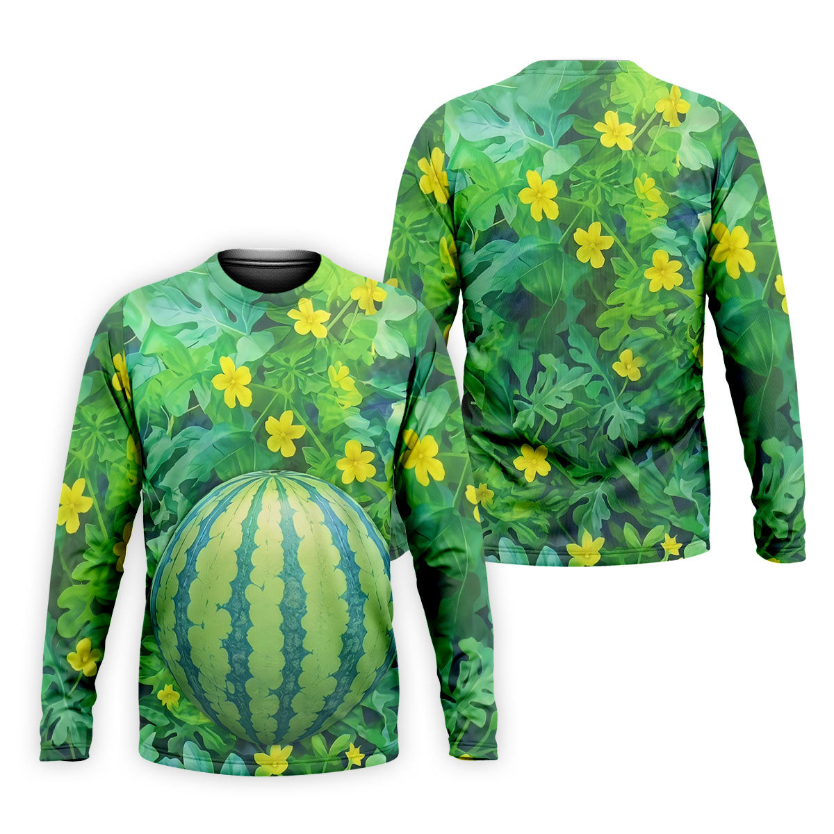 Funny Watermelon Belly Illusion Golf Polo Shirt, Mens Golf Polo, Hawaiian Golf Shirt