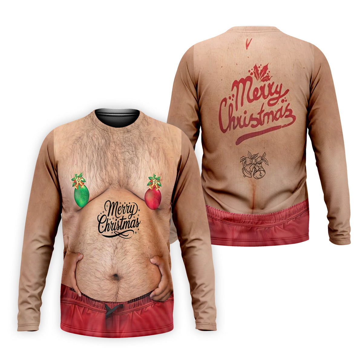 Funny Ugly Hairy Belly Golf Tops For Men, Christmas Golf Shirt, Polo Shirts For Men, Golf Shirts For Men