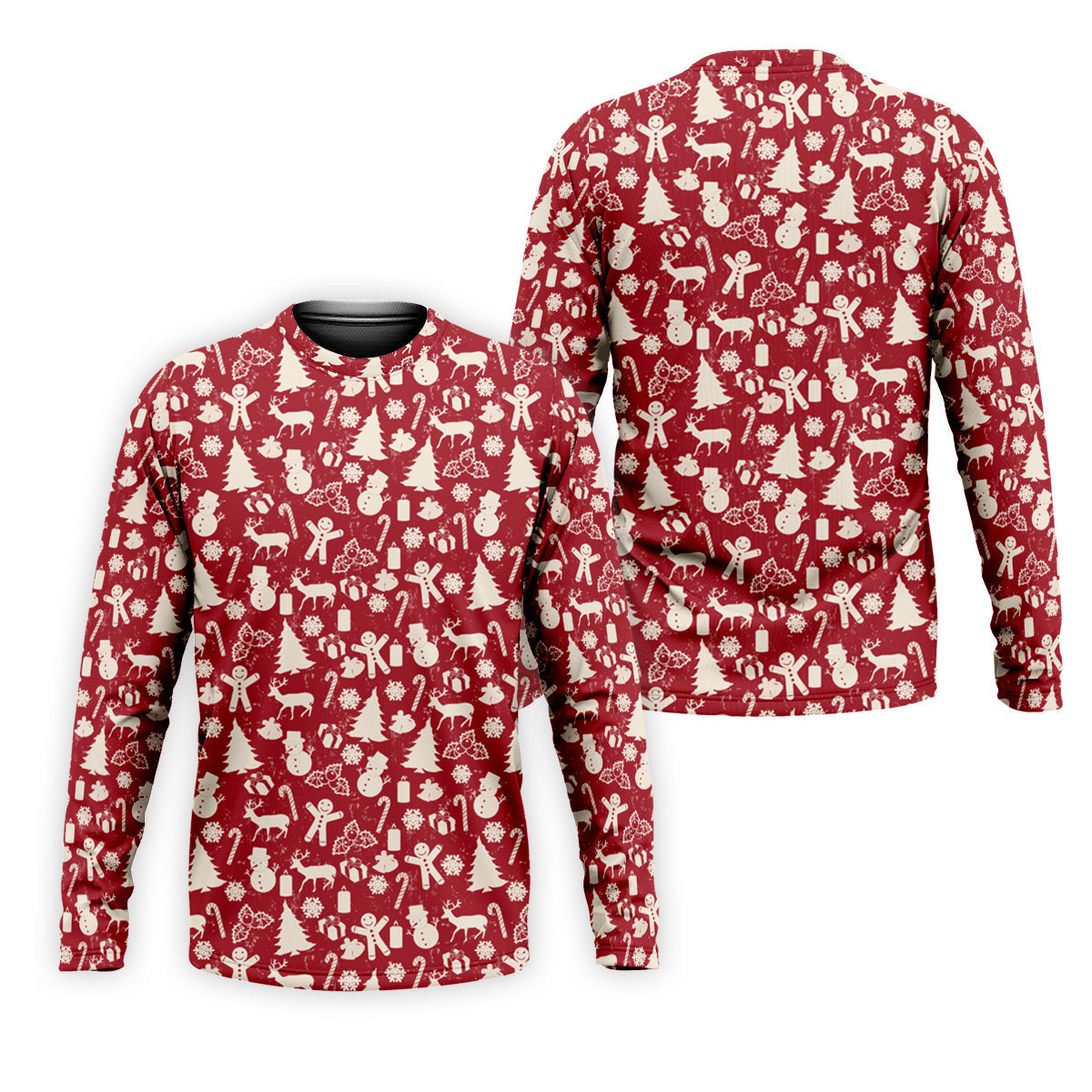 Gingerbread Man Christmas Pine Tree Candy Canes Red And White Polo Shirts For Men, Christmas Golf Shirt