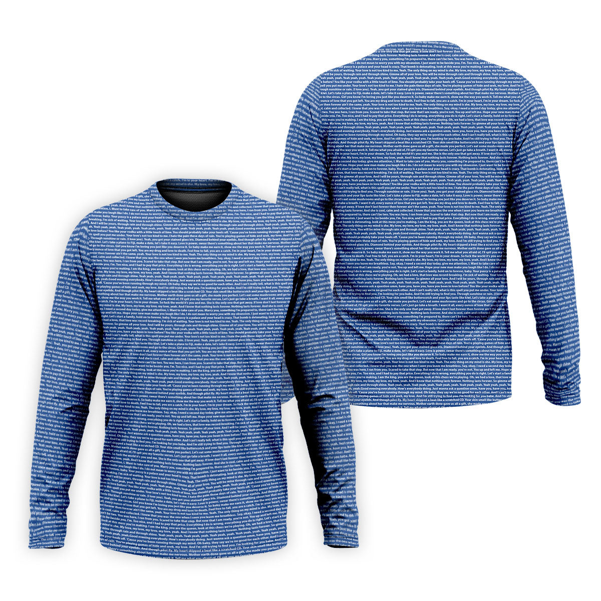 Blue Text Pattern Golf Polo Shirt, Golf Polo Shirts For Men, Mens Golf Apparel