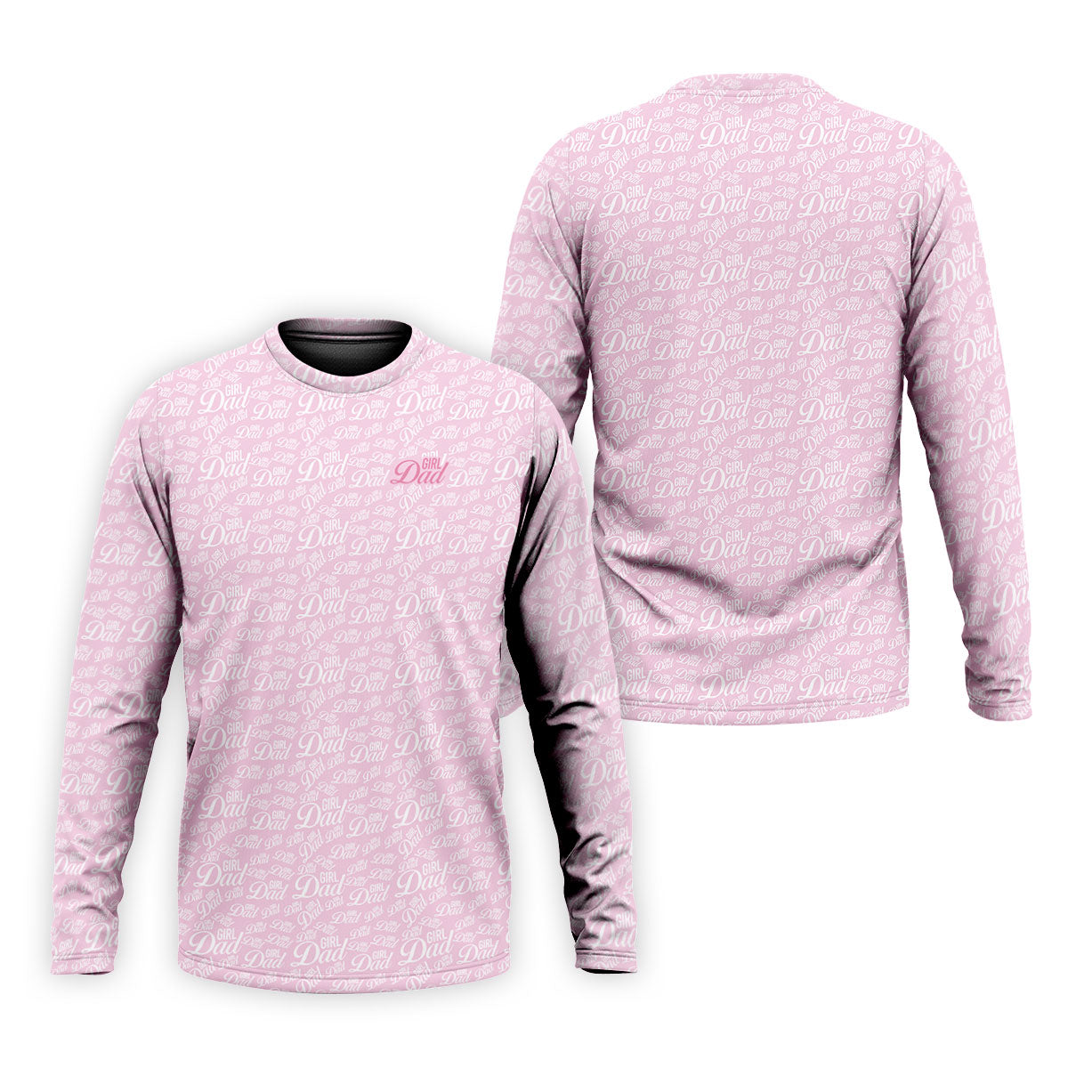 Pink Girl Dad All Over Print Golf Polo Shirt, Golf Polo Shirts For Men, Mens Golf Apparel