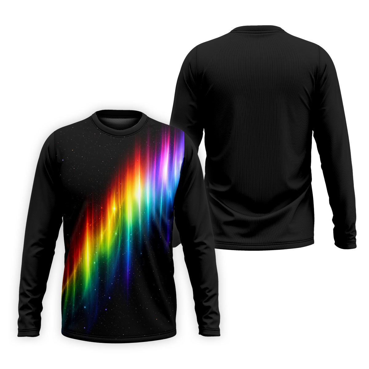 Rainbow Galaxy LGBT Support Gradient Golf Tops For Men, Pride Month Golf Shirts For Men