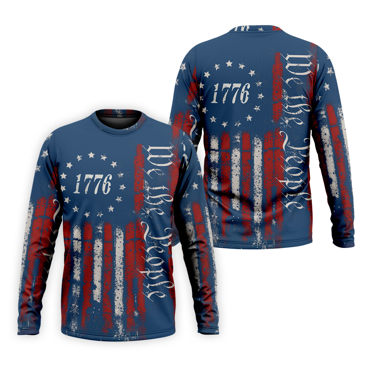 1776 We The People Red White Blue 250th Golf Shirt, Patriotic 4th Of July Golf Shirts For Men