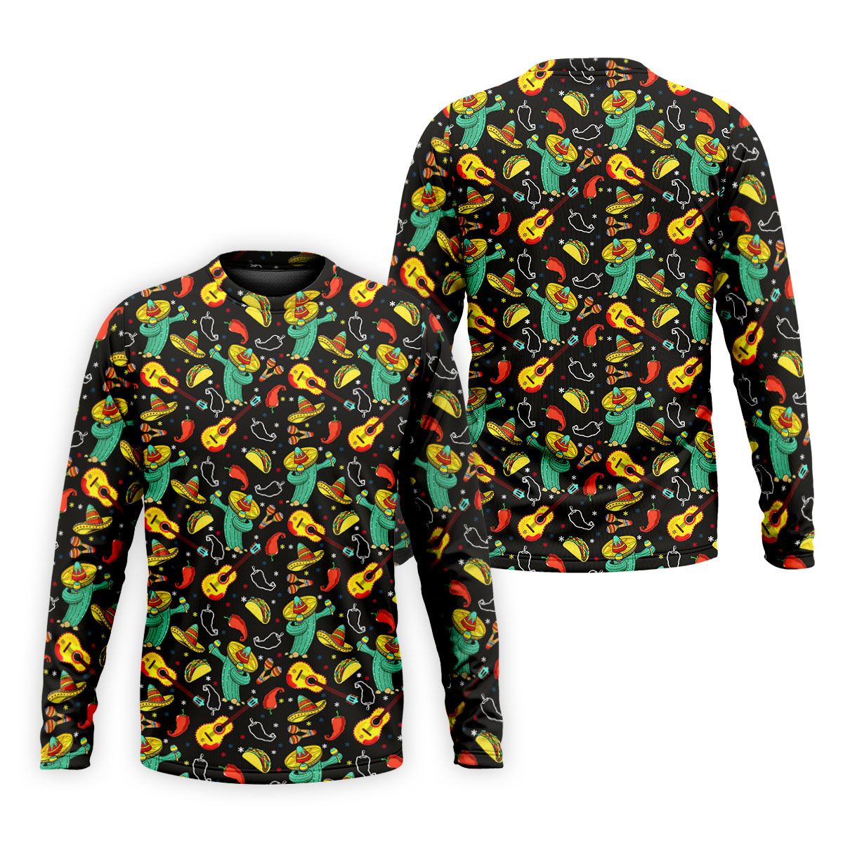 Funny Cactus Mexican Culture Traditions Golf Tops For Men, Cinco De Mayo Celebration Golf Shirts For Men