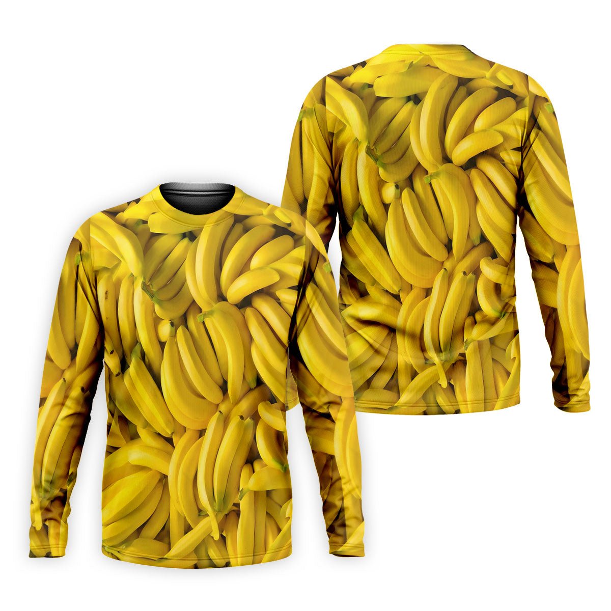 Realistic Banana Print Hawaiian Golf Shirt, Polo Shirts For Men, Mens Golf Apparel