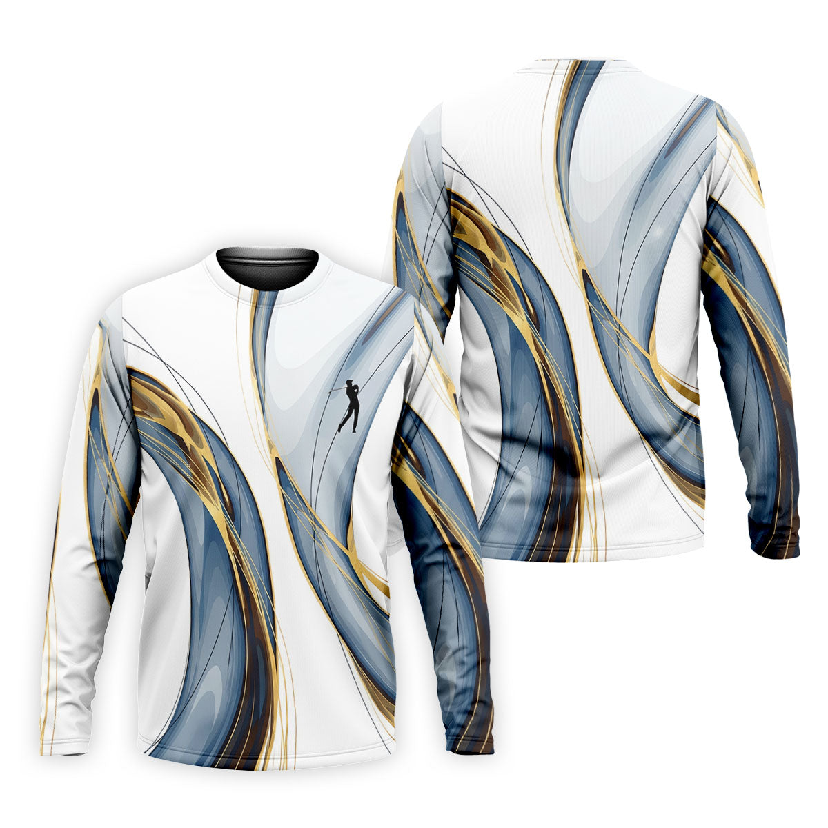 Abstract Line Art Retro Golf Shirt, Golf Shirts For Men, Polo Shirts For Men, Golf Gift For Men