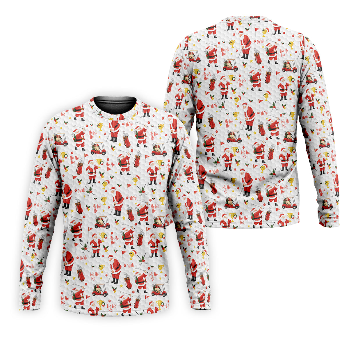 Ho Ho Ho Santa Golf Tops For Men, Christmas Golf Shirt, Fun Golf Shirts For Men, Polo Shirts For Men