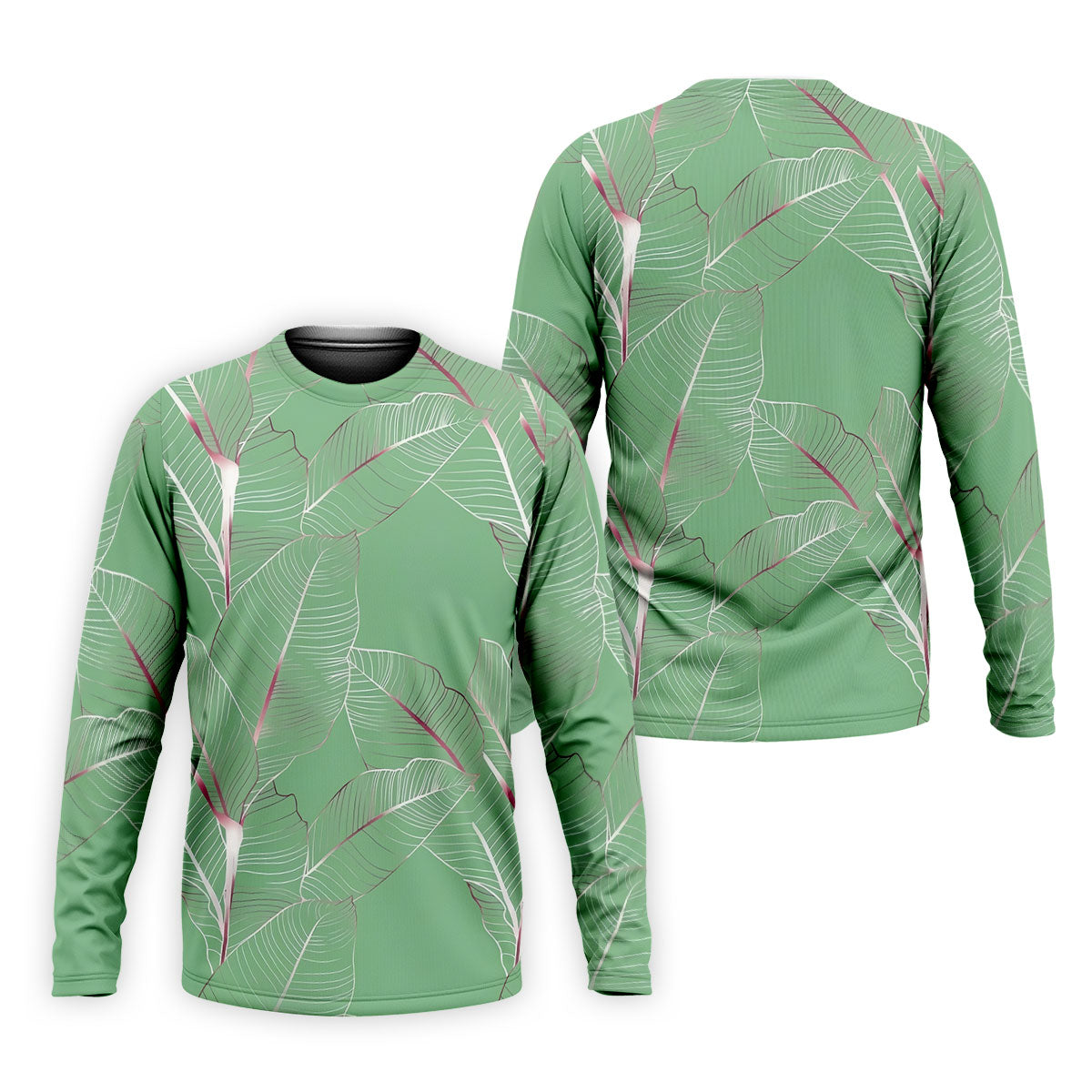 Tropical Leaves Green Golf Shirt, Summer Hawaiian Golf Shirt, Golf Shirts For Men