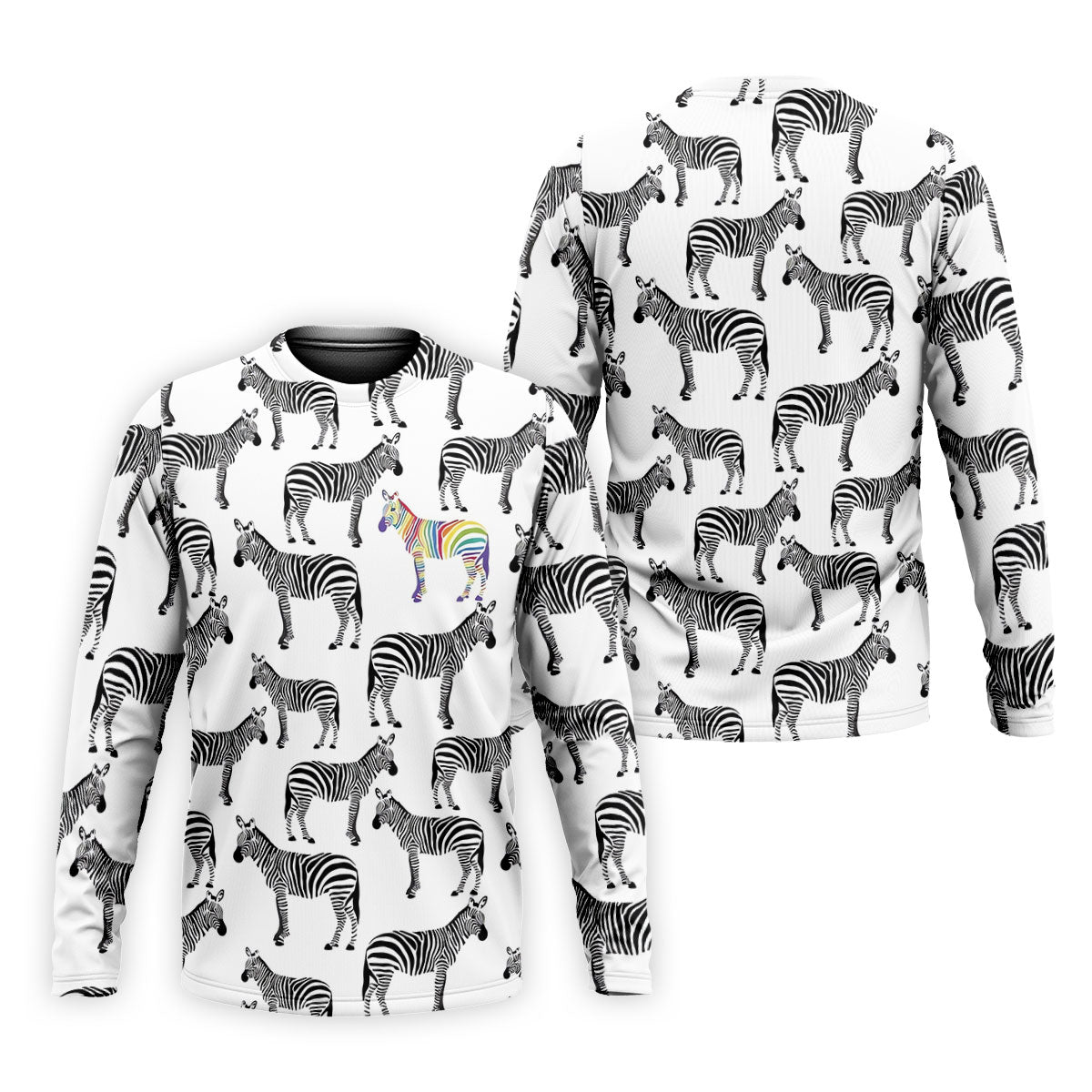 Rainbow Zebra Be Yourself Pride Month Support Golf Tops For Men, LGBT Community Polo Shirts For Men