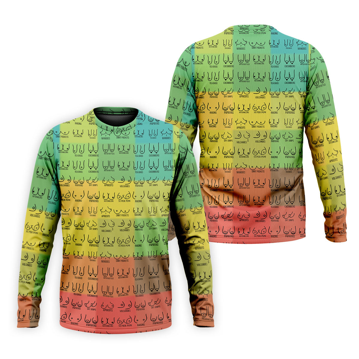 Watermelons Funny Boob Pattern Golf Polo Shirt, Men's Golf Shirt, Printed Golf Shirts