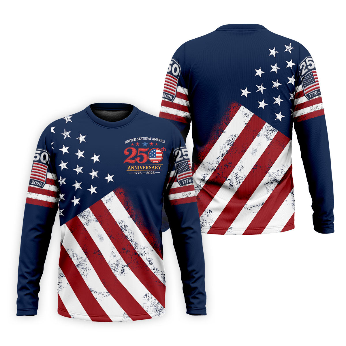 USA 250th Anniversary Father's Day American Flag Golf Shirt, 4th Of July Polo Shirts For Men