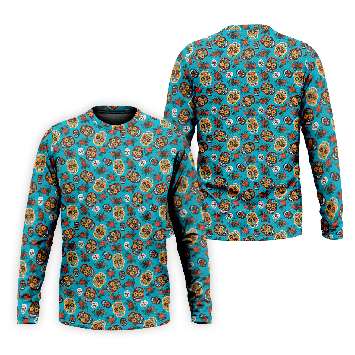 Sugar Skulls And Roses Cinco De Mayo Celebration Fiesta Themed Golf Shirts For Men