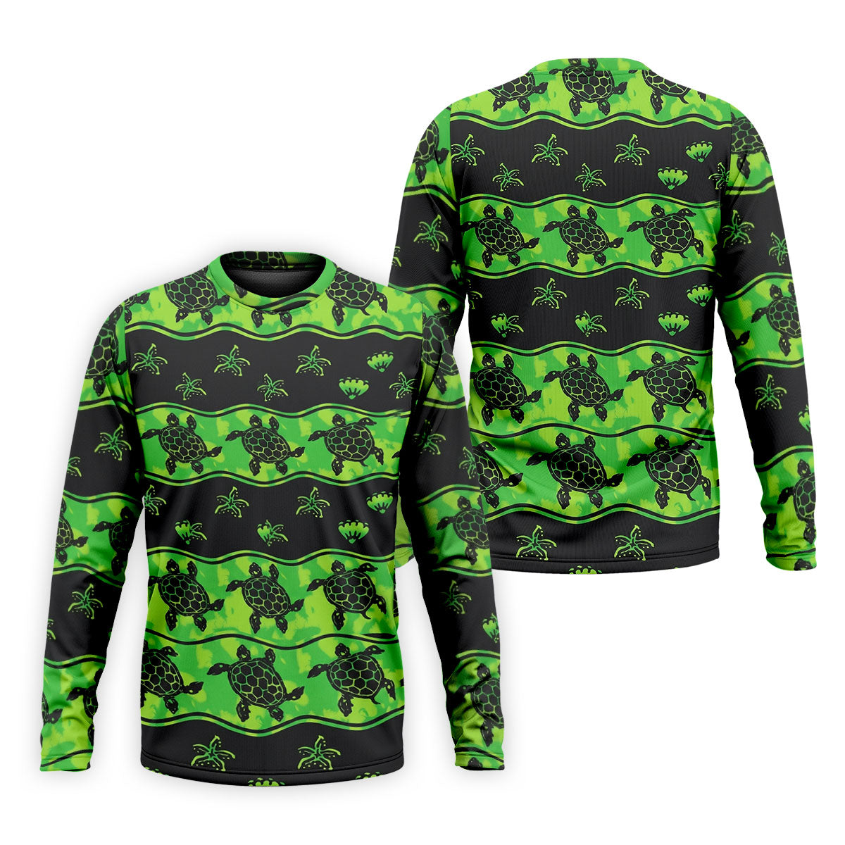 Sea Turtles Sea Creatures Pattern Hawaiian Golf Shirt, Polo Shirts For Men, Golfing Apparel
