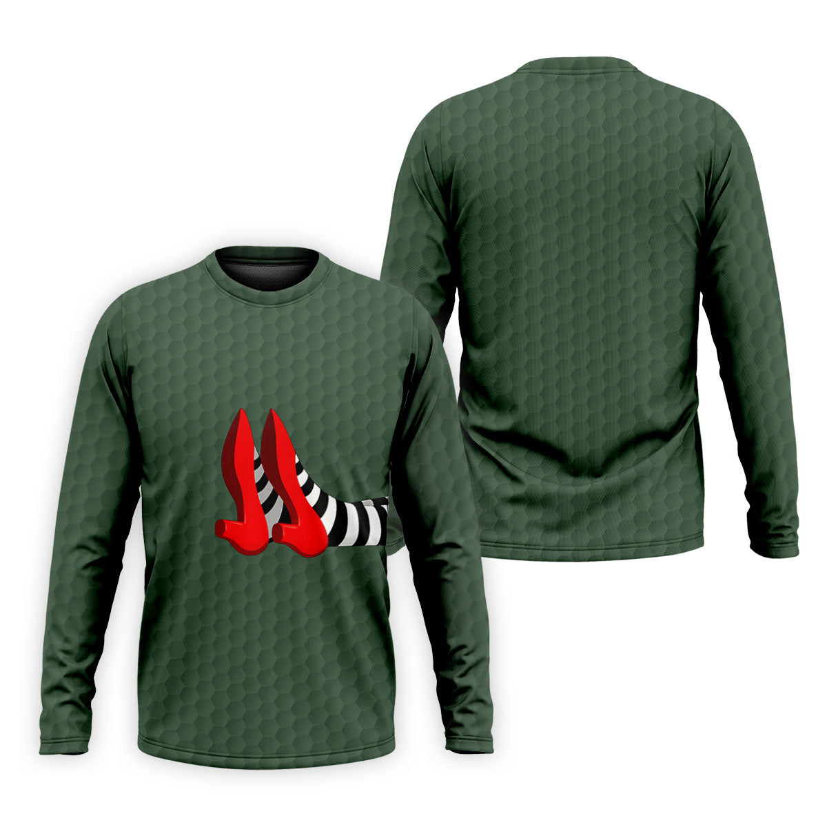 Halloween Witch Legs Golf Polo Shirt, Golf Polo Shirts For Men, Printed Golf Shirts