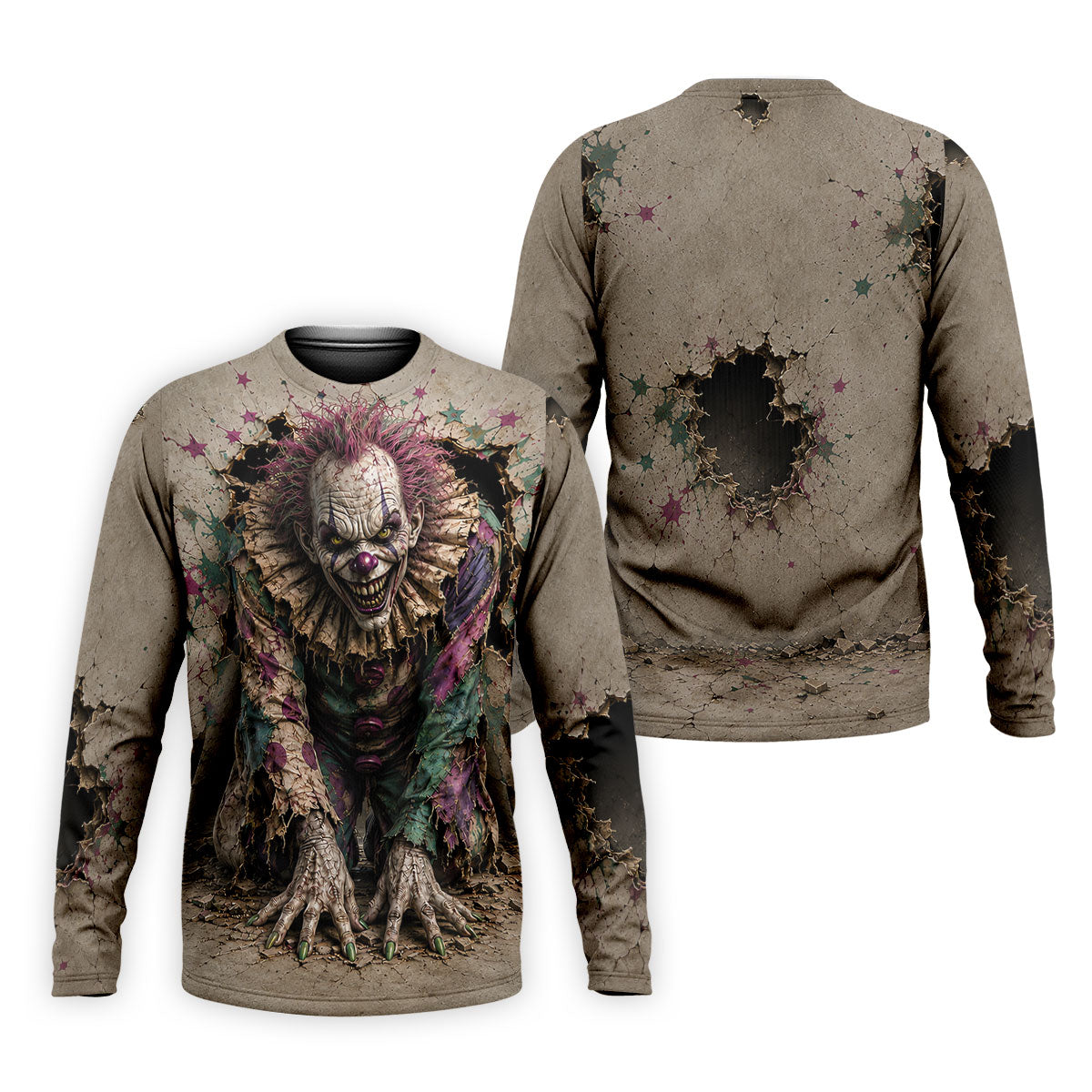 Halloween Purple Horror Character Golf Shirt, Golf Apparel For Men, Printed Golf Shirts
