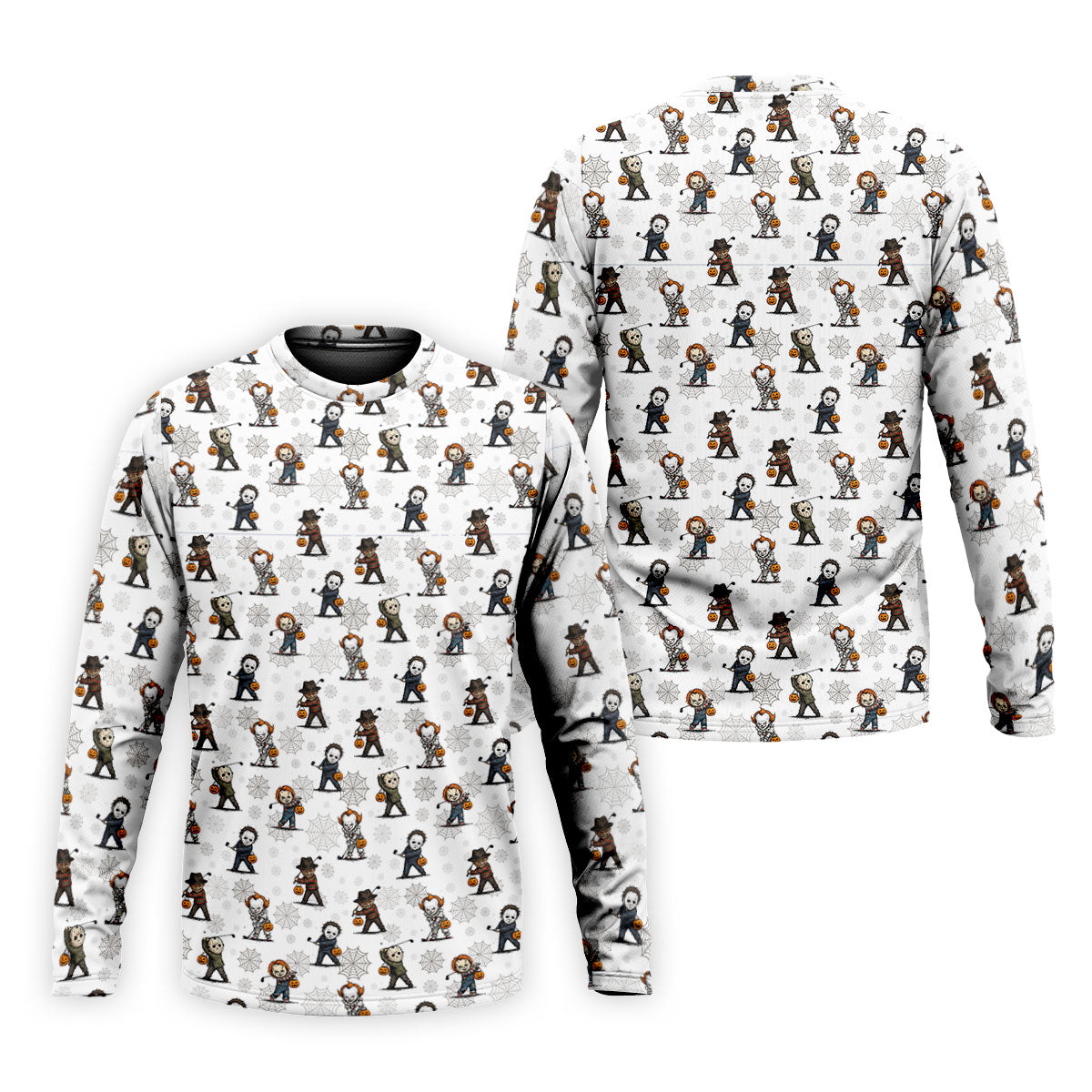 Horror Character Halloween Golf Pattern Polo Shirt, Golf Shirts For Men, Hawaiian Golf Shirt