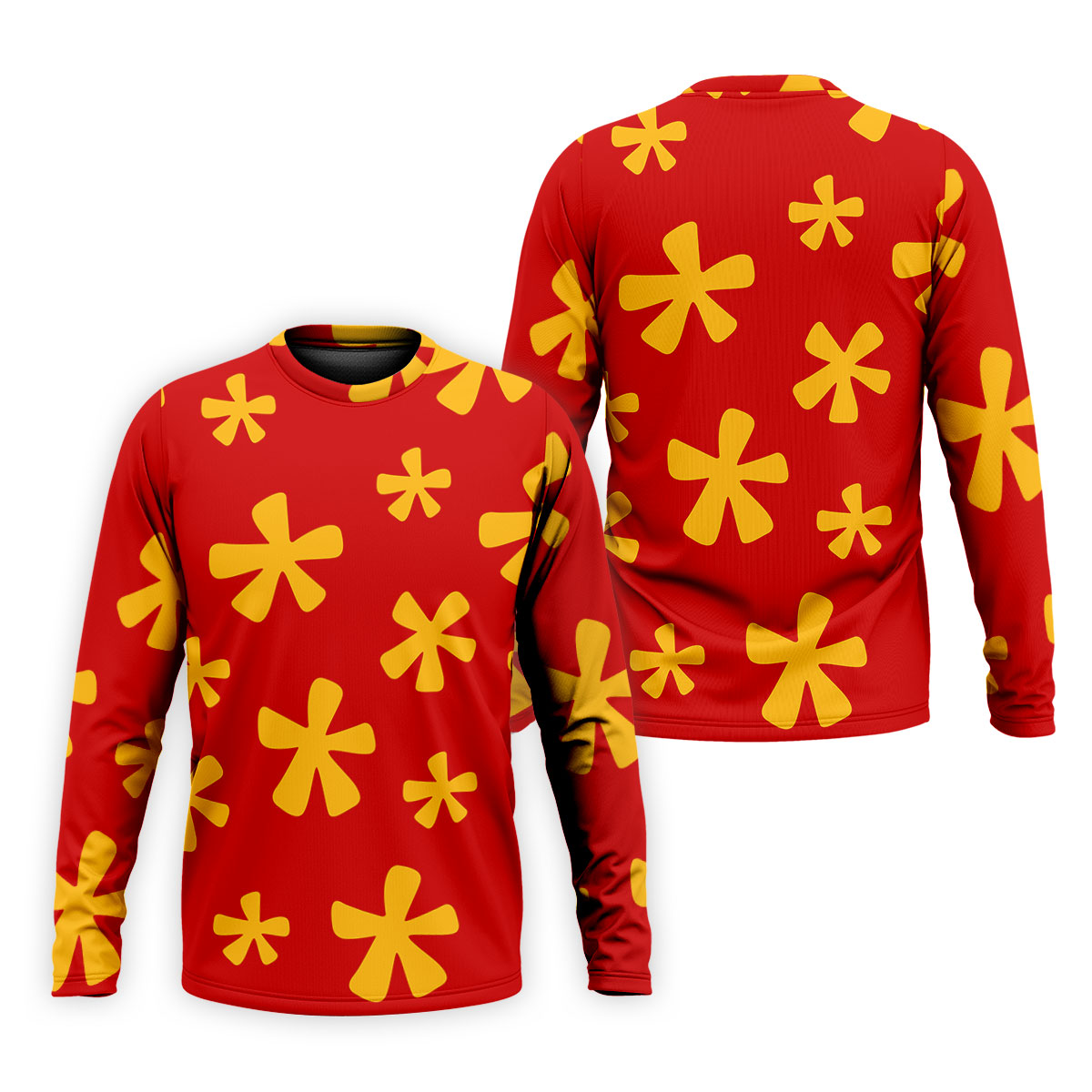 Red Hawaiian Floral Pattern Golf Polo Shirt, Hawaiian Golf Shirt, Golf Polo Shirts For Men