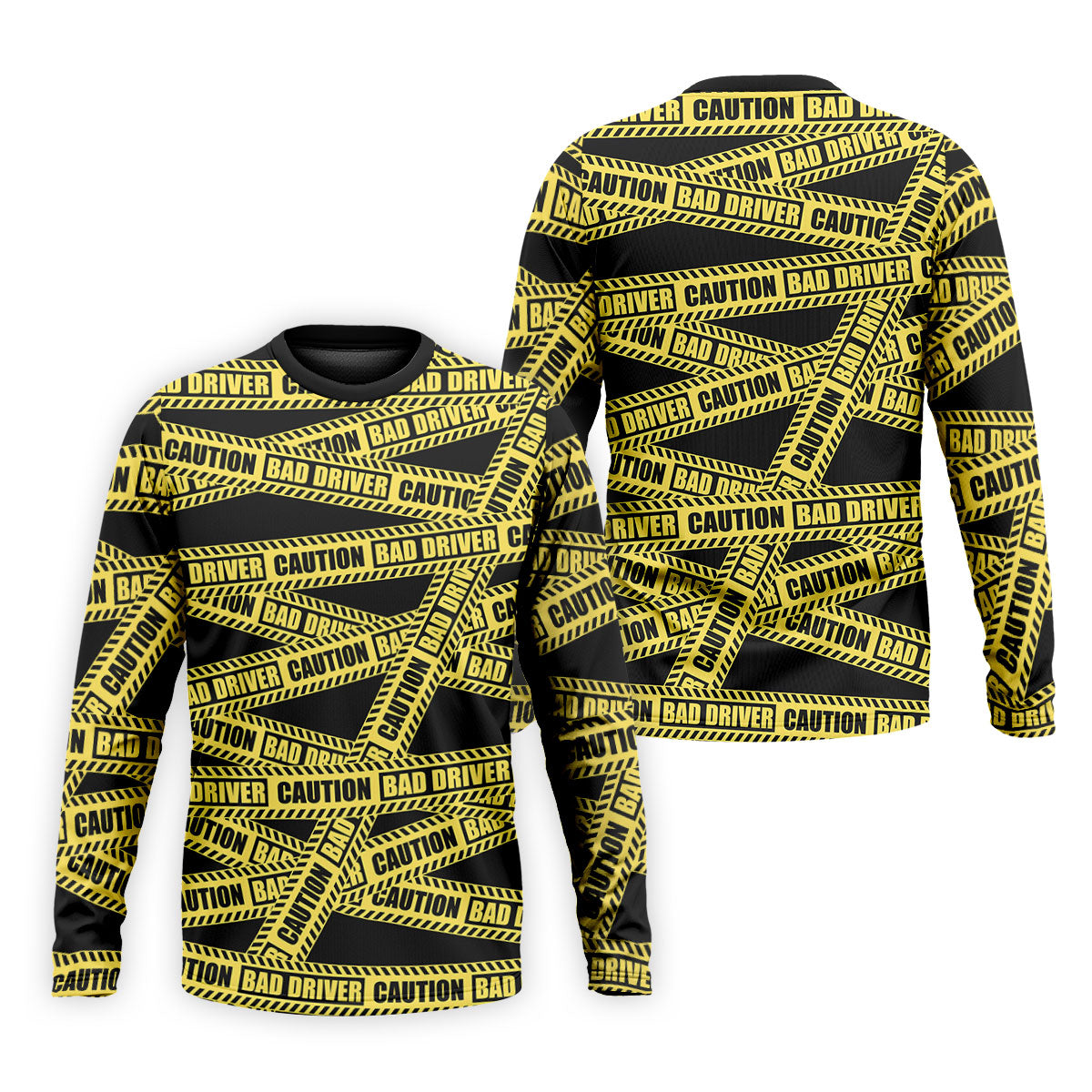 Funny Bad Driver Caution Tape Golf Polo Shirt, Golf Shirts For Men, Printed Golf Shirts