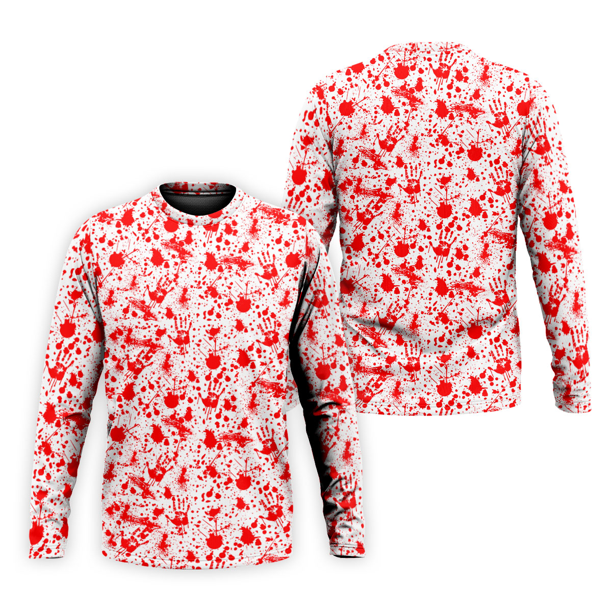 Horror Character Blood Splatter Pattern Golf Polo Shirt, Men's Golf Polo, Hawaiian Golf Shirt