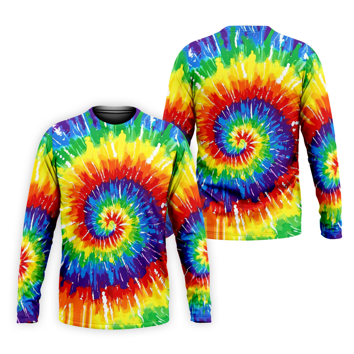 LGBT Rainbow Tie-Dye Golf Tops For Men, Pride Month Celebrate Golf Shirts For Men