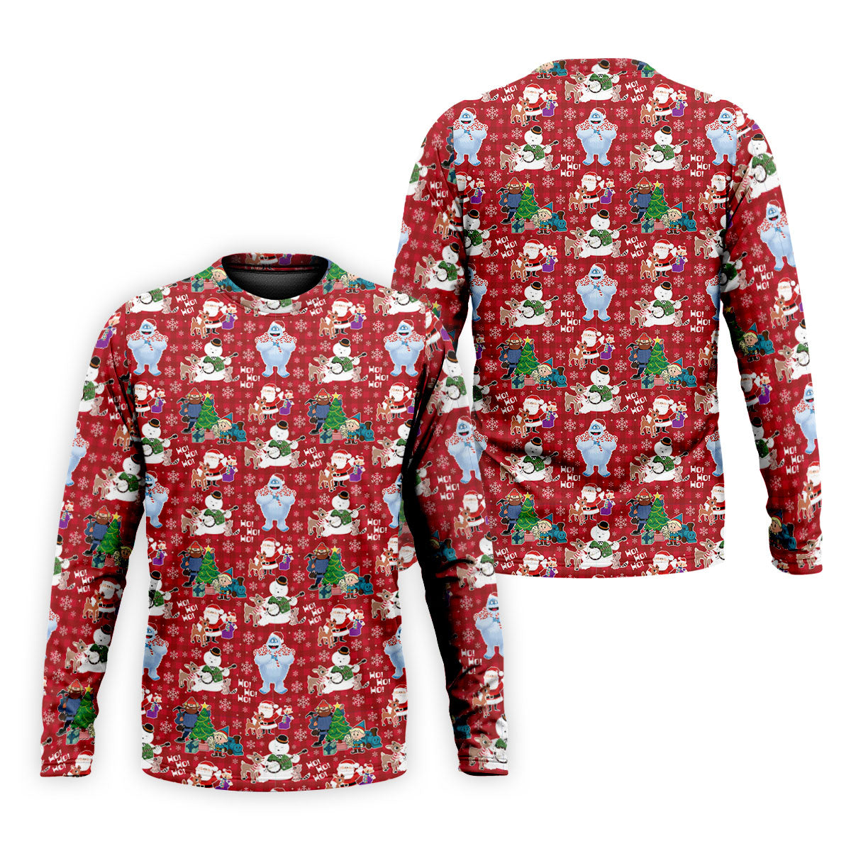 Ho Ho Ho Santa Snowman Men's Golf Polo Shirts, Christmas Golf Shirt, Polo Shirts For Men
