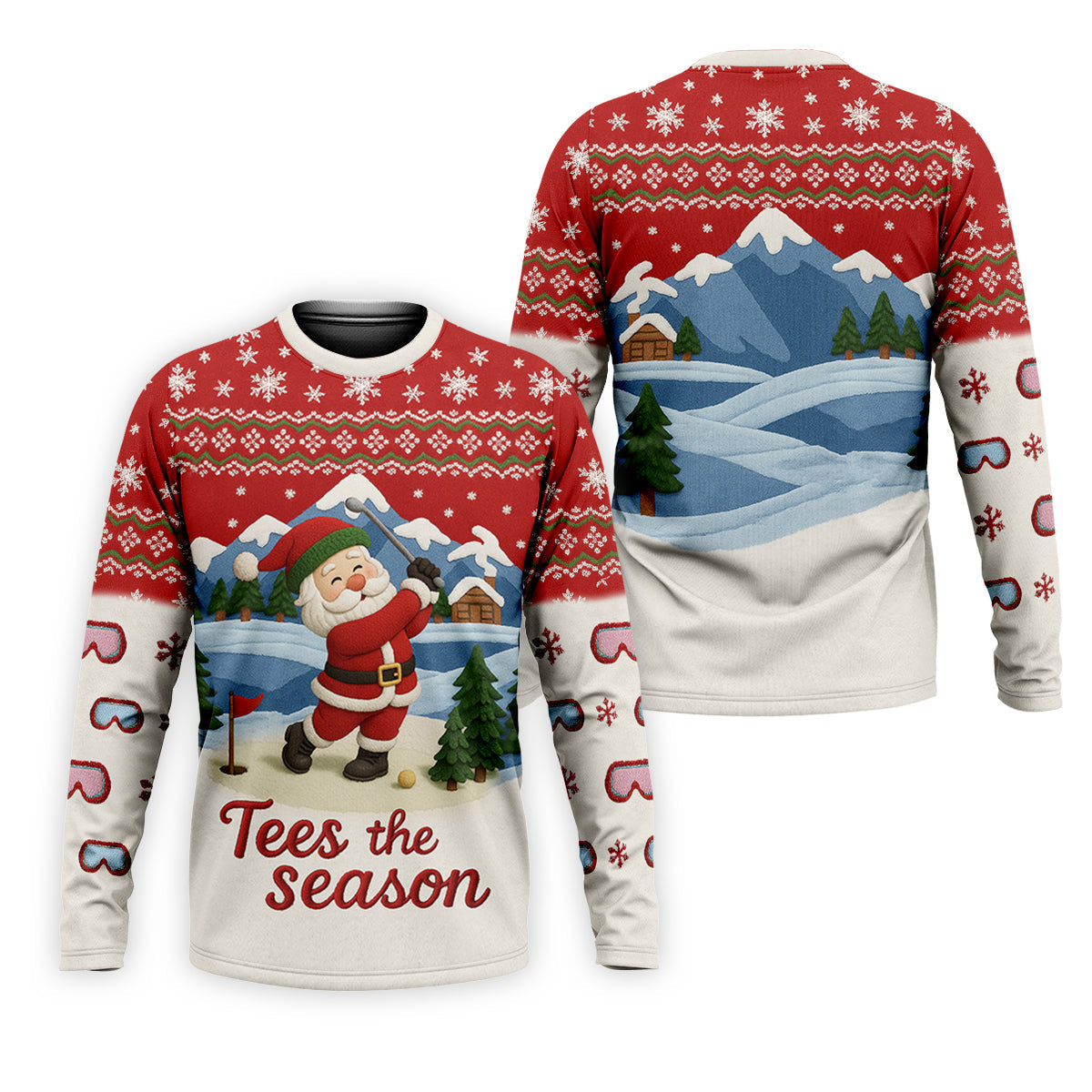 Santa Golfing Tees The Season Golf Tops For Men, Christmas Golf Shirt, Polo Shirts For Men, Golf Gift For Men