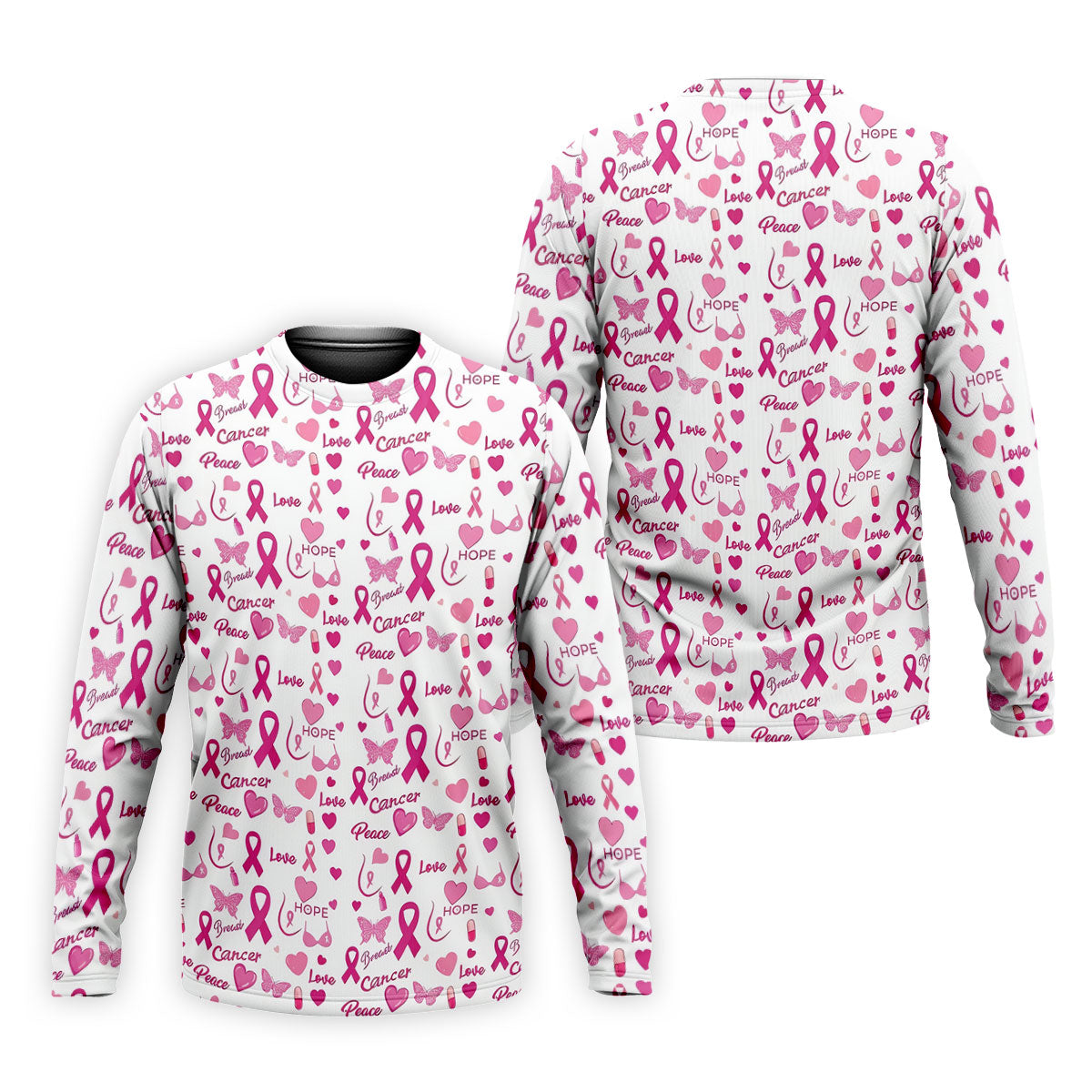 Love Hope Peace Butterfly Breast Cancer Polo Shirt, Mens Golf Polo, Printed Golf Shirts