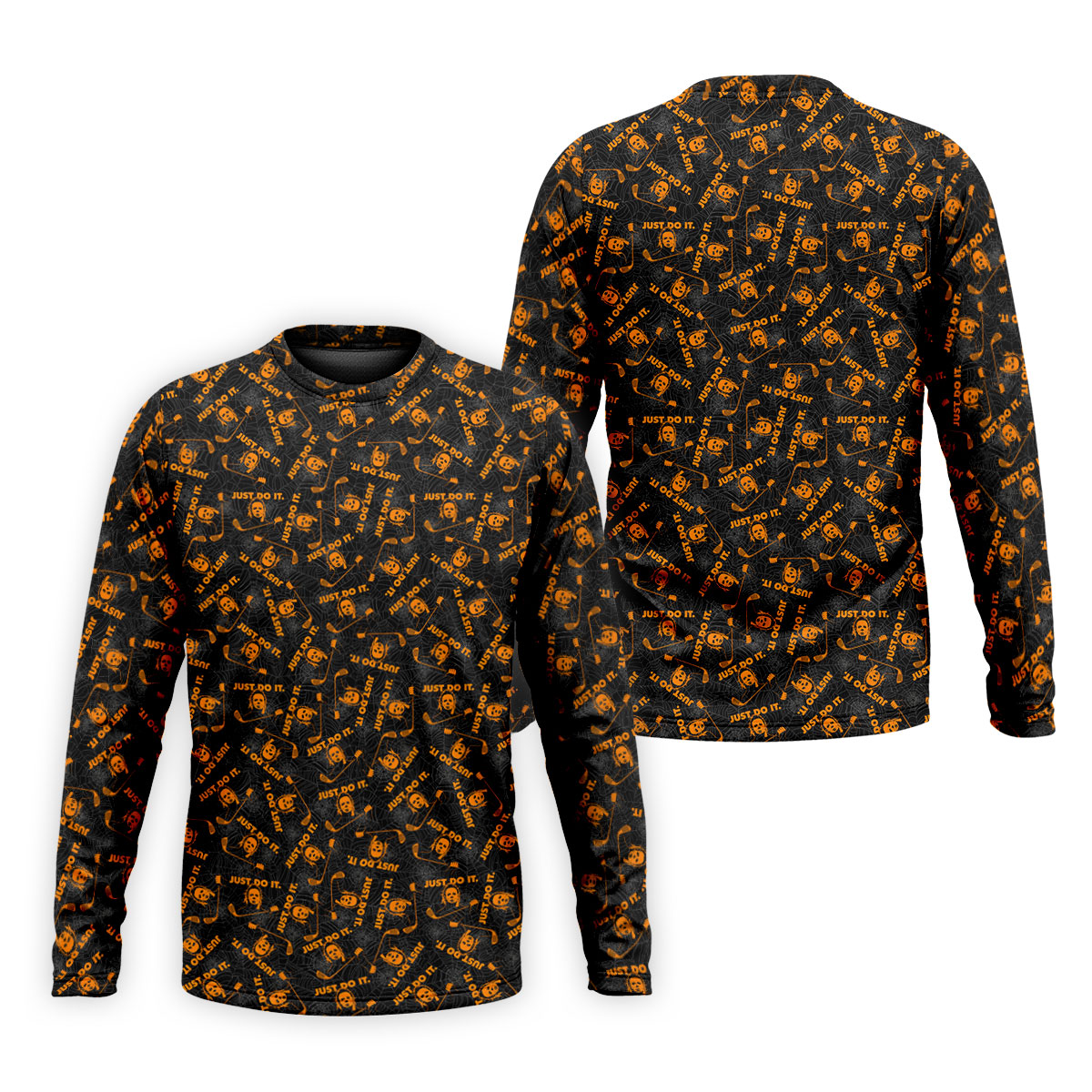 Horror Character Spider Web Pattern Halloween Polo Shirt, Men's Golf Shirt, Hawaiian Golf Shirt