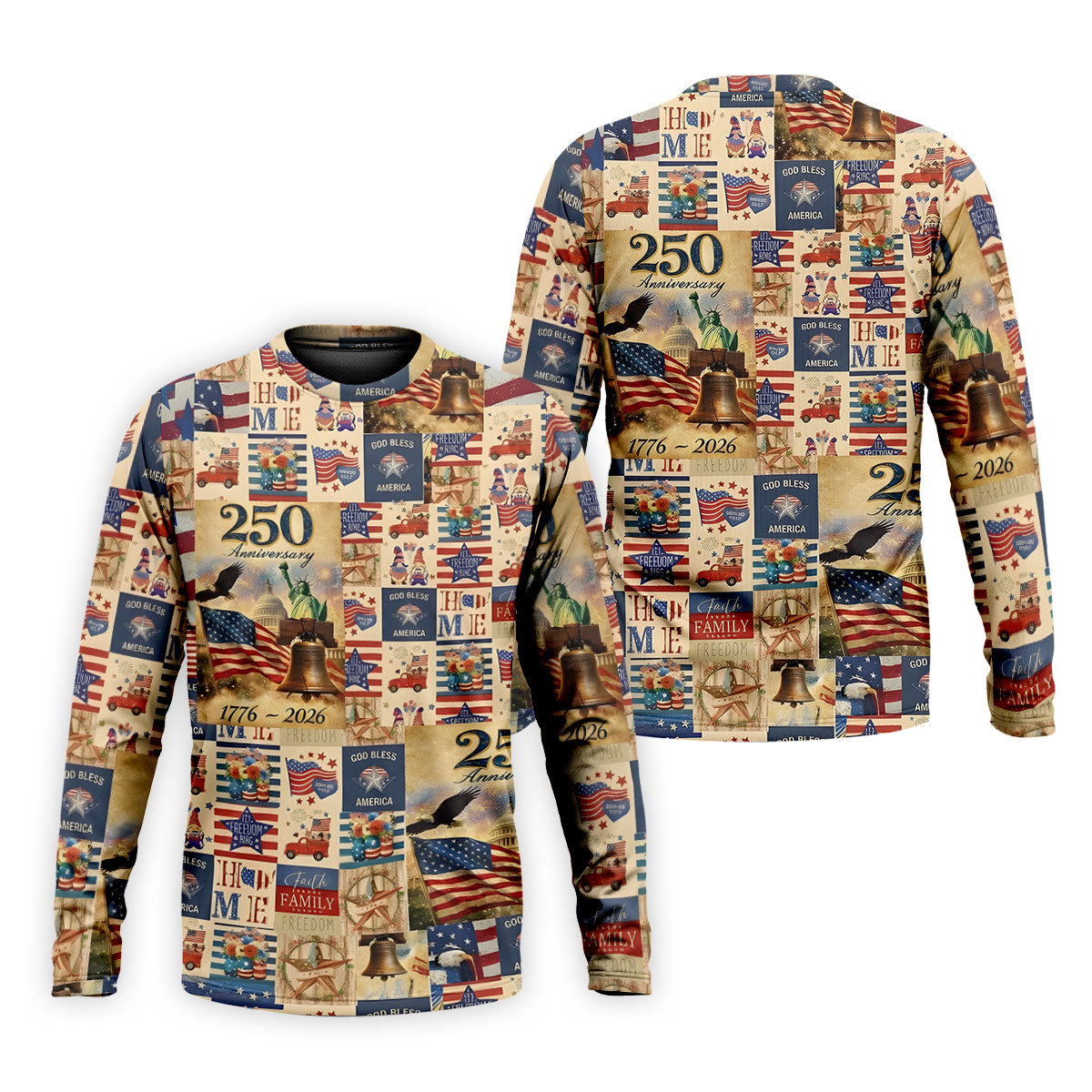 God Bless America Celebrating 250 Retro Golf Shirt, Patriotic 4th Of July Golf Shirts For Men