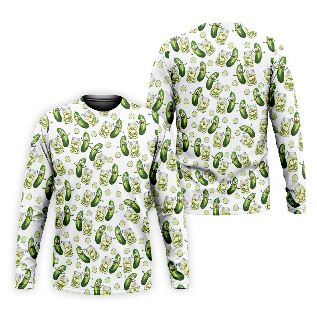 Funny Pickle Hawaiian Golf Shirt, Cartoon Style Men's Golf Shirt, Polo Shirts For Men