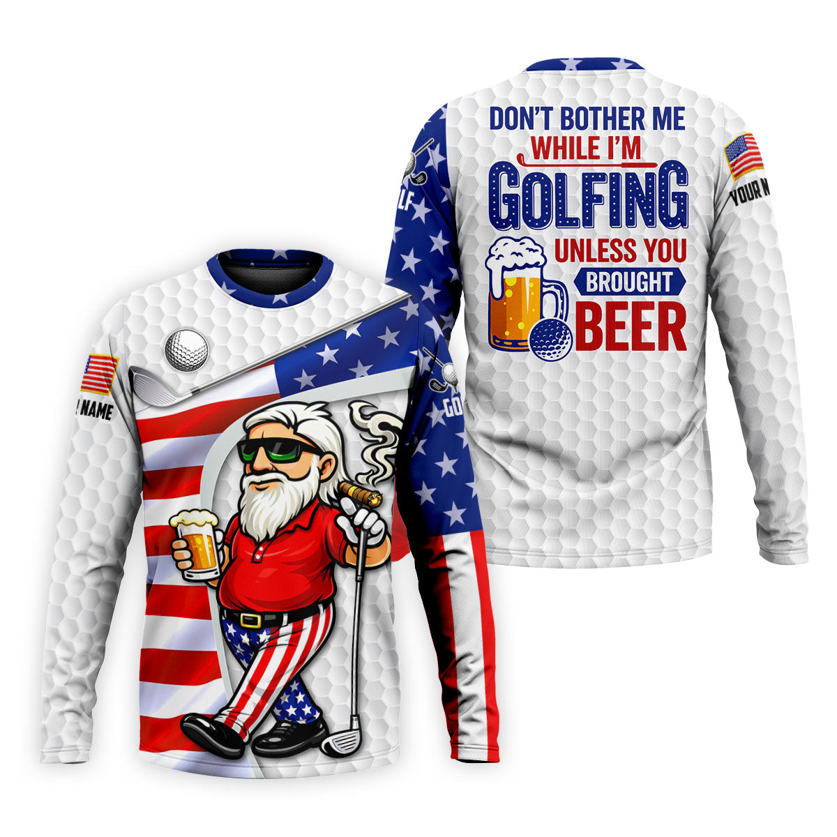 Don't Bother Me While I'm Golfing Golf And Beer 4th Of July Golf Shirt, 250 Years Golf Shirts For Men