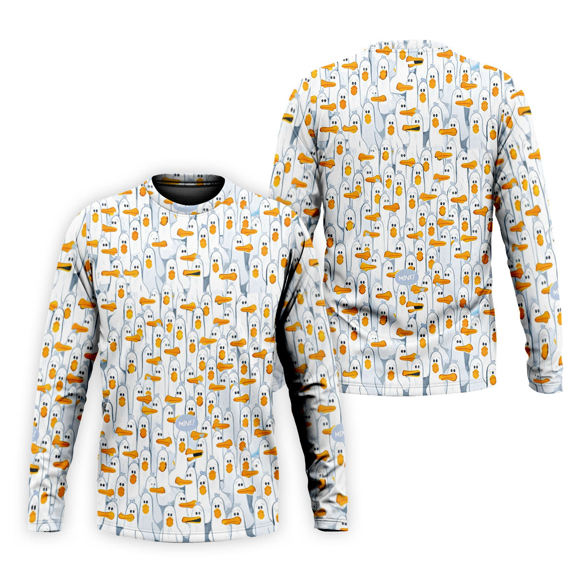 Mine Mine Mine Golf Shirt, Funny Seagull Beach Pattern, Golf Shirt For Men
