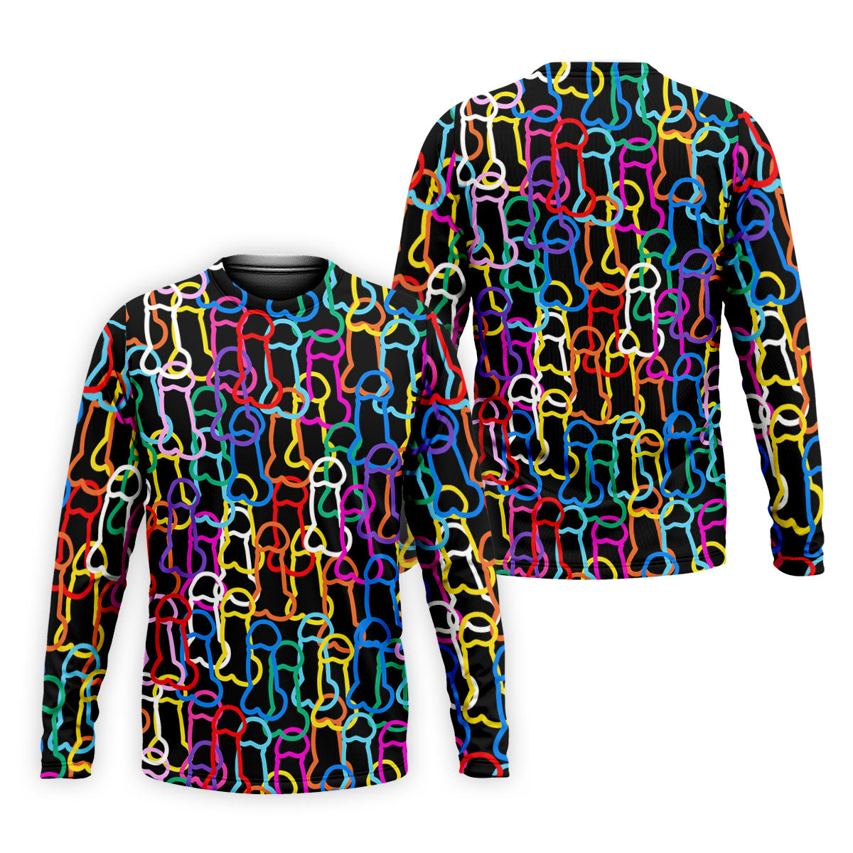 Adult Humor LGBT Rainbow Color Men's Funny Golf Shirts, Pride Month Celebrate Golf Shirts For Men