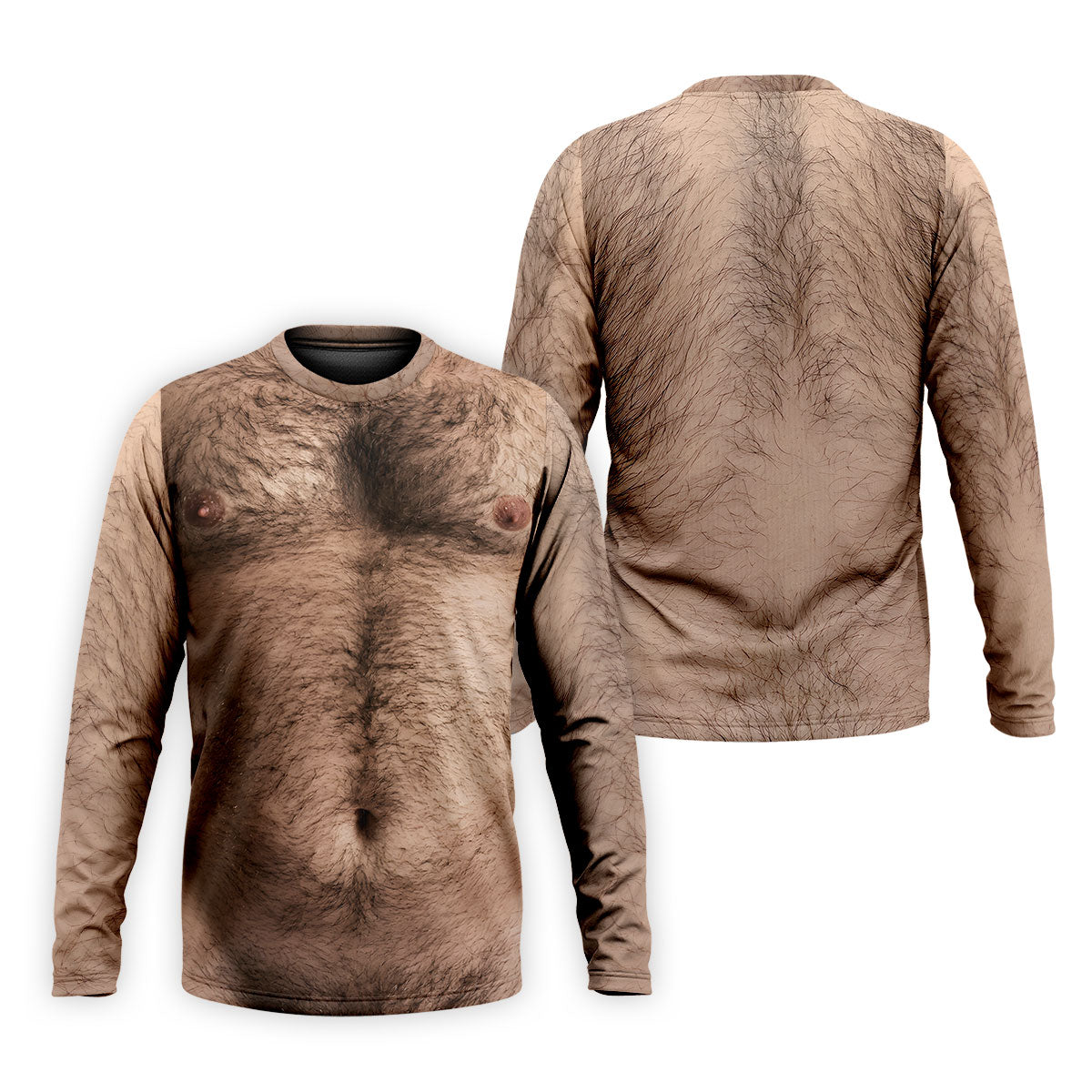Funny Hairy Chest Golf Shirt, Men's Funny Golf Shirts, Beer Belly Gag Gift For Dad, Polo Shirts For Men