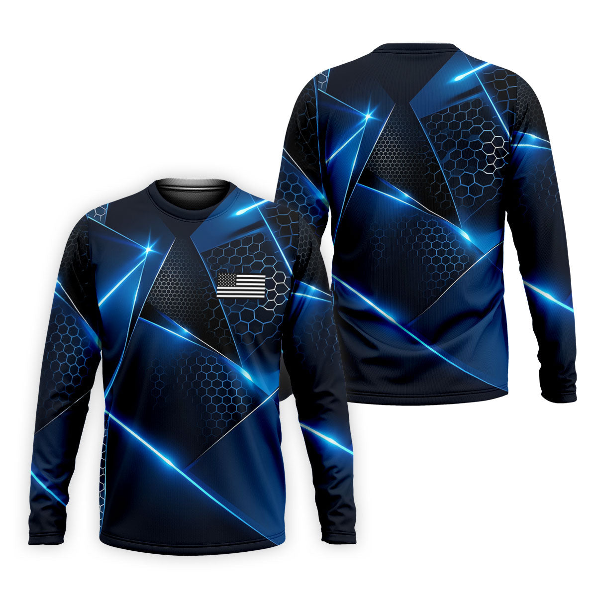 Black And Blue Gradient Patriotic Golf Shirt, 250 Years 4th Of July Golf Shirts For Men