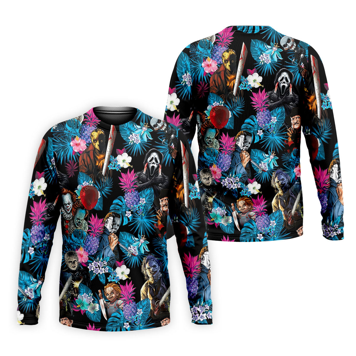 Tropical Horror Character Halloween Golf Shirt, Golf Shirts For Men, Mens Golf Apparel