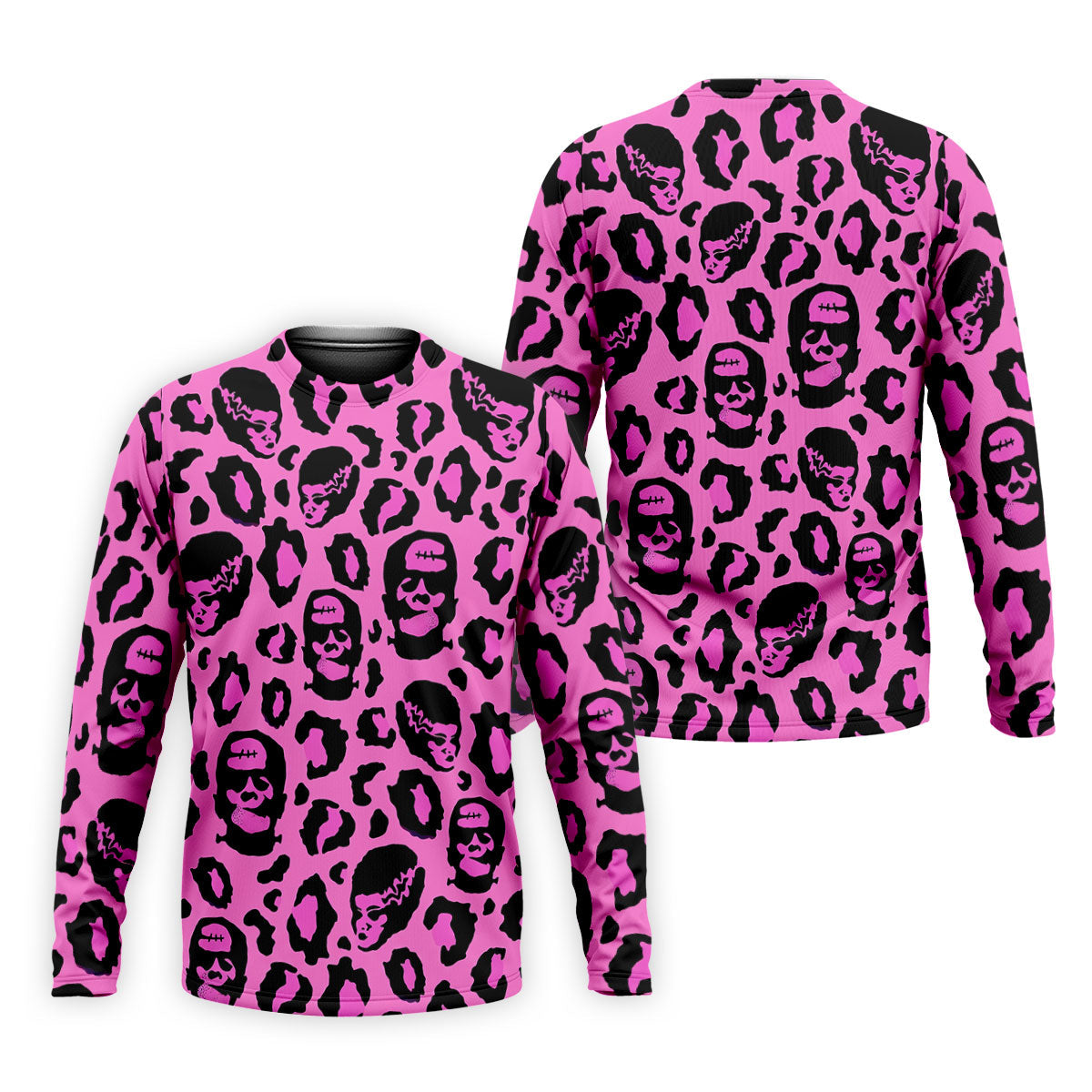 Leopard Print Horror Character Halloween Golf Polo Shirt, Golf Apparel, Mens Golf Shirt