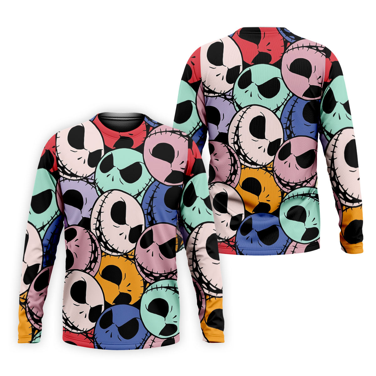 Colorful Cartoon Skull Halloween Golf Polo Shirt, Polo Shirts For Men, Printed Golf Shirts
