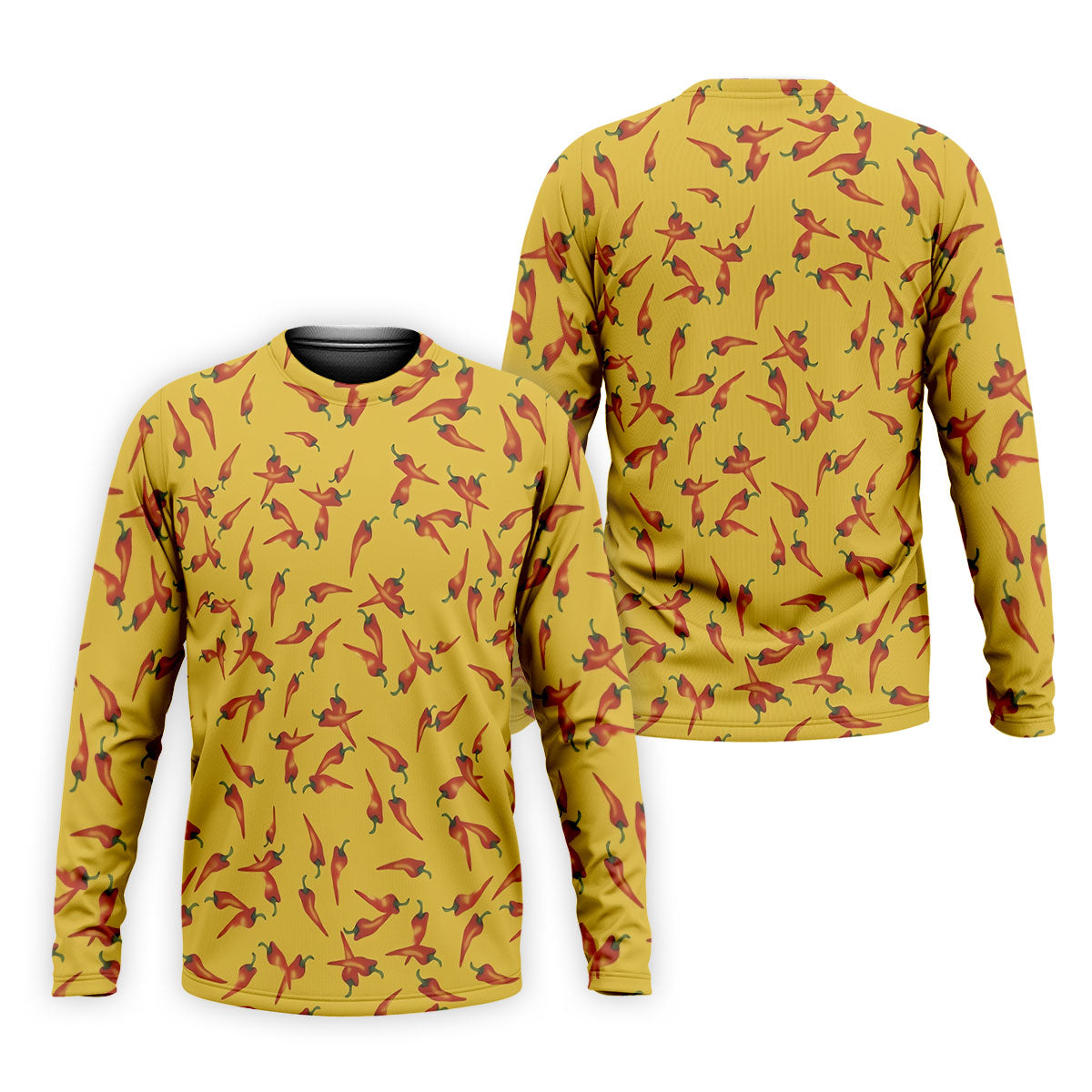 Red Chilli Yellow Hawaiian Golf Shirt, Summer Vibe Golf Shirts For Men, Polo Shirts For Men