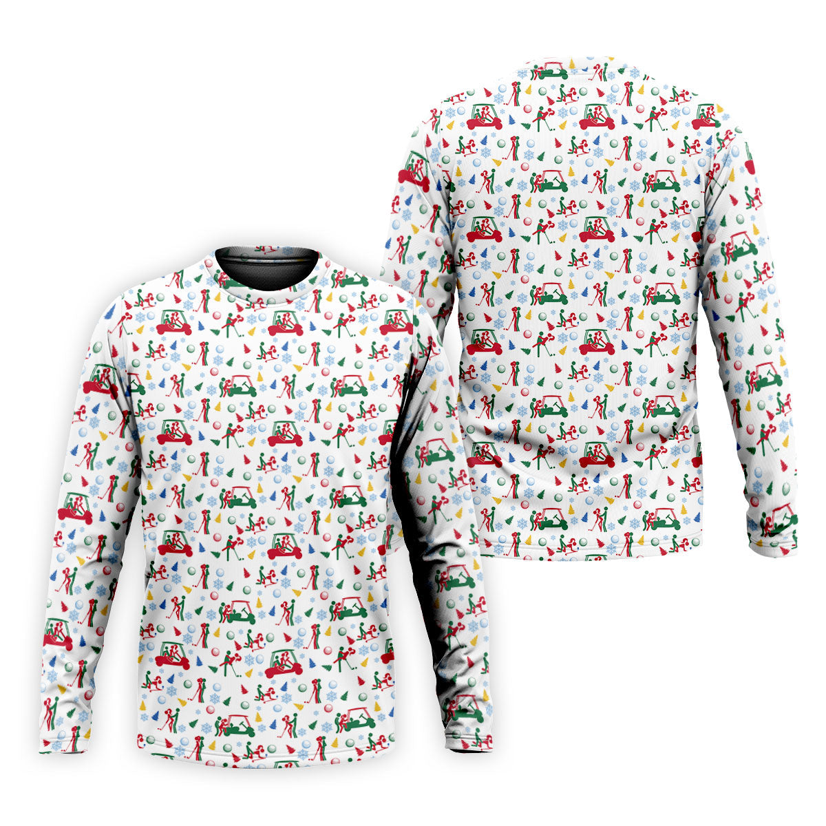 Funny Cheeky Golf Cart Christmas Golf Shirt, Mens Golf Polo, Golf Apparel For Men