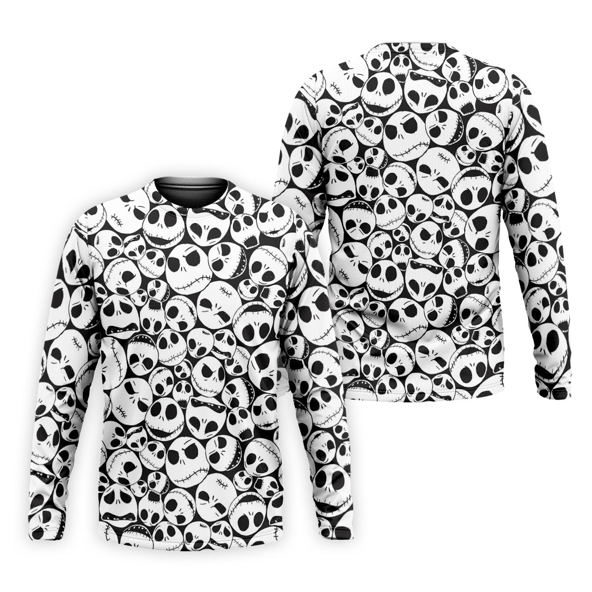 Horror Character Skull Face All Over Golf Polo Shirt, Golf Apparel For Men, Mens Polo Shirts