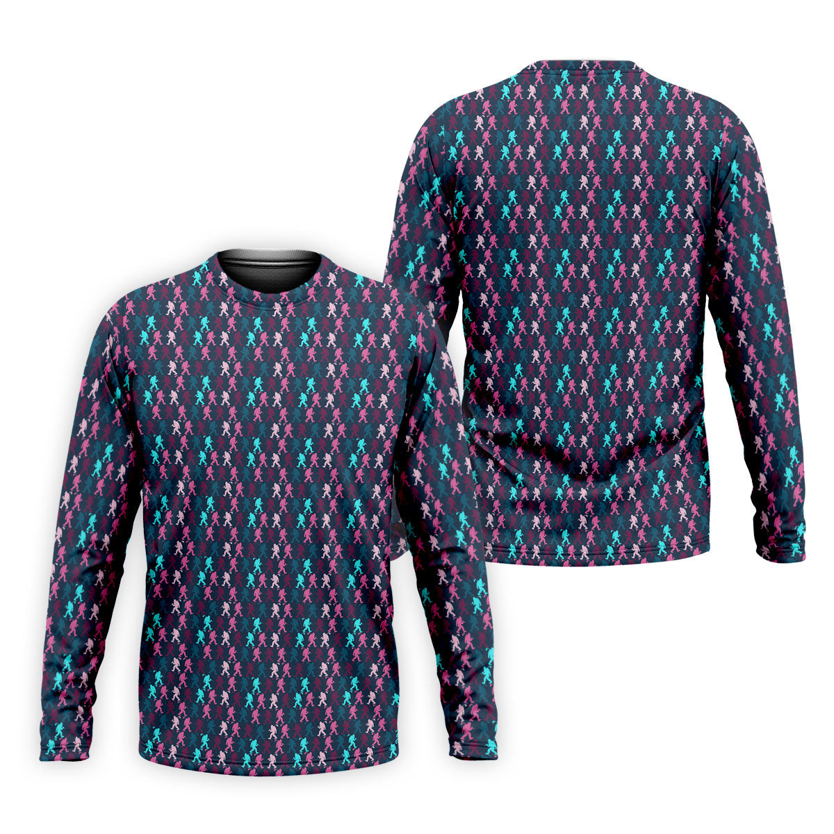 Funny Colorful Bigfoot Golfer Pattern Polo Shirt, Polo Shirts For Men, Mens Golf Shirts