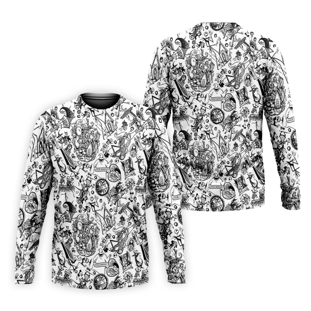 Doodle Horror Character Halloween Polo Shirt, Golf Polo For Men, Mens Golf Shirt