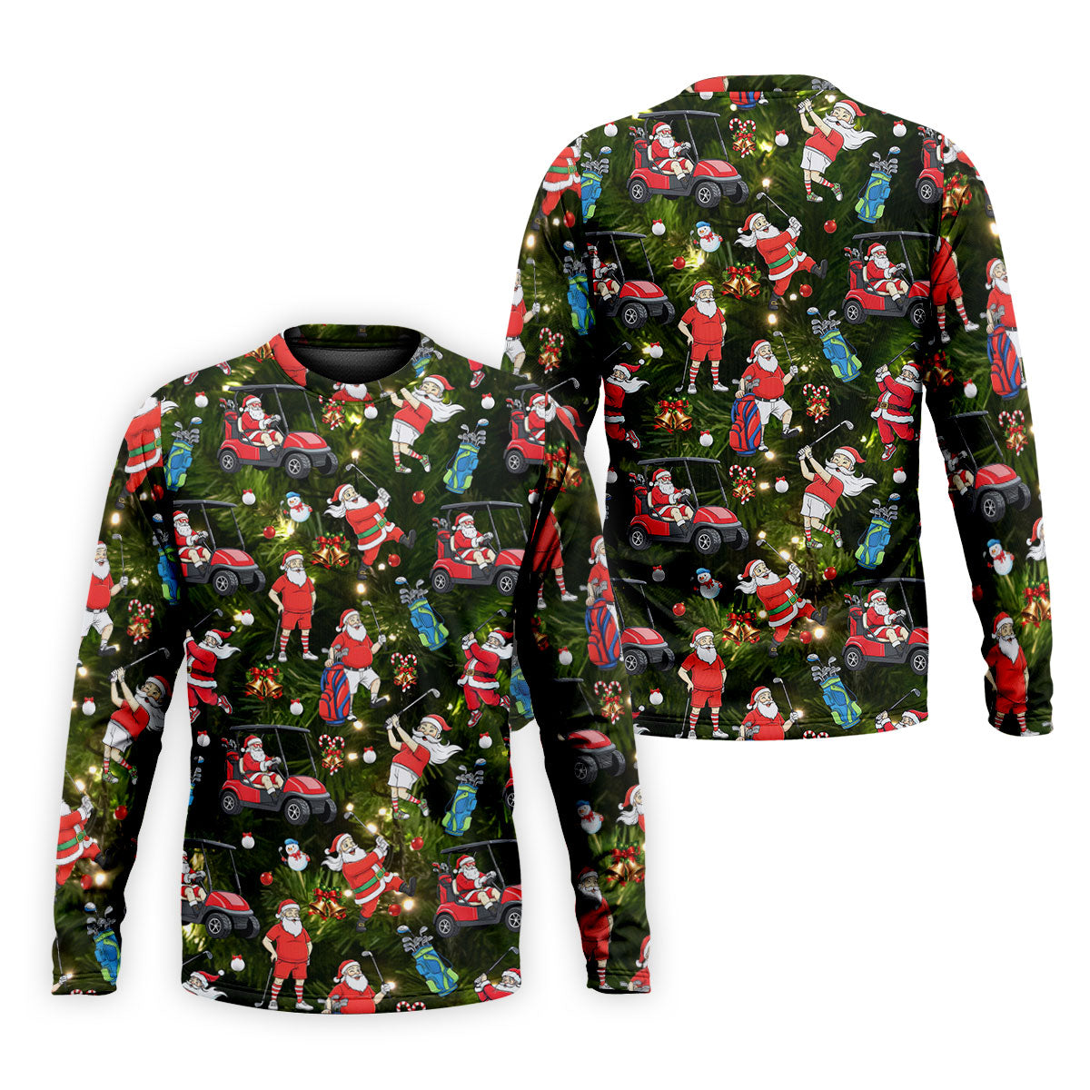 Funny Santa Claus Golf Pose Golf Tops For Men, Polo Shirts For Men, Christmas Golf Shirt, Mens Golf Gift