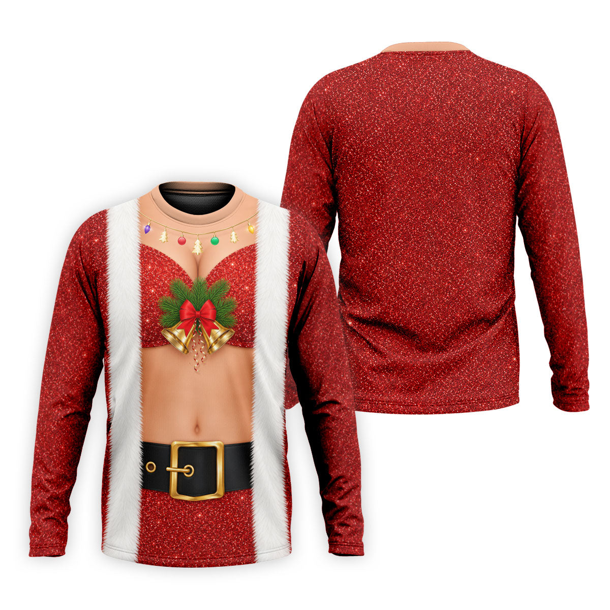 Men's Funny Mrs Claus Costume Golf Shirt, Christmas Golf Shirt, Golf Apparel For Men