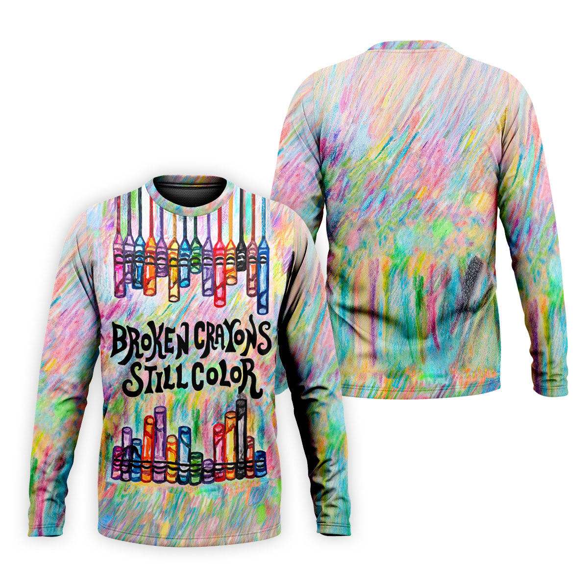 Broken Crayons Still Color Suicide Awareness Golf Polo Shirt, Mens Golf Polo